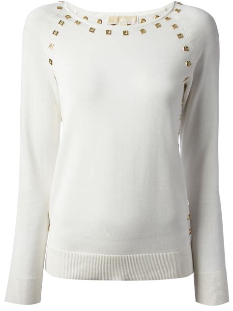 michael kors white fringe sweater|Michael Kors sweatsuits.